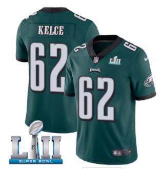 Men's Nike Philadelphia Eagles #62 Jason Kelce  Super Bowl LII Stitched NFL Vapor Untouchable Elite Jersey-002