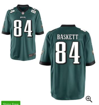 Custom Hank Baskett Jersey #84 Philadelphia Eagles Jersey-001 Custom Hank Baskett Jersey #84 Philadelphia Eagles Jersey-001