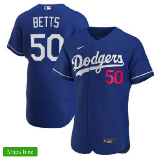 Men's Los Angeles Dodgers #50 Mookie Betts Stitched Jersey-002 Men's Los Angeles Dodgers #50 Mookie Betts Stitched Jersey-002