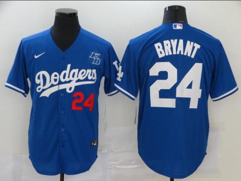 Men's Los Angeles Dodgers #24 Kobe Bryant With KB Patch Stitched MLB Cool Base Jersey-001 Men's Los Angeles Dodgers #24 Kobe Bryant With KB Patch Stitched MLB Cool Base Jersey-001