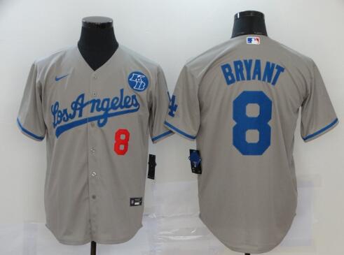 Men's Los Angeles Dodgers #24 Kobe Bryant With KB Patch Stitched MLB Cool Base  Jersey-002