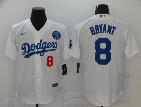 Men's Los Angeles Dodgers #24 Kobe Bryant With KB Patch Stitched MLB Cool Base  Jersey-003