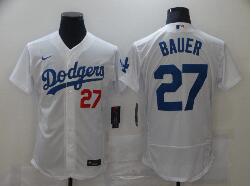 Men's Los Angeles Dodgers #27 Trevor Bauer Blue Stitched MLB Flex Base Nike Jersey
