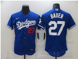Men's Los Angeles Dodgers #27 Trevor Bauer Blue Stitched MLB Flex Base Nike Jersey Men's Los Angeles Dodgers #27 Trevor Bauer Blue Stitched MLB Flex Base Nike Jersey