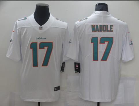 Men Miami Dolphins #17 Jaylen Waddle Aqua Stitched 2021 Draft Jersey