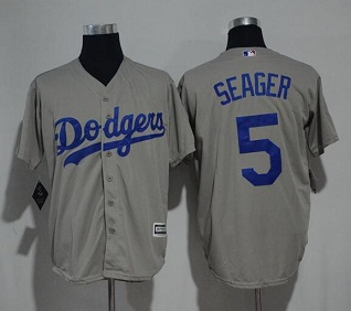 Los Angeles Dodgers 5 Corey Seager Gray Jersey Los Angeles Dodgers 5 Corey Seager Gray Jersey