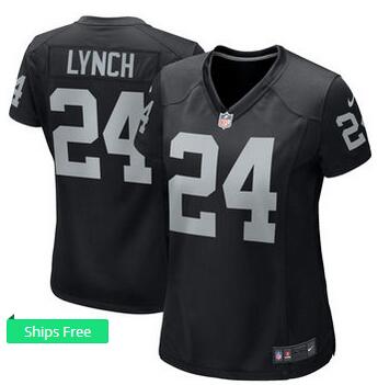 Women's Oakland Raiders Marshawn Lynch Nike Black Jersey Women's Oakland Raiders Marshawn Lynch Nike Black Jersey