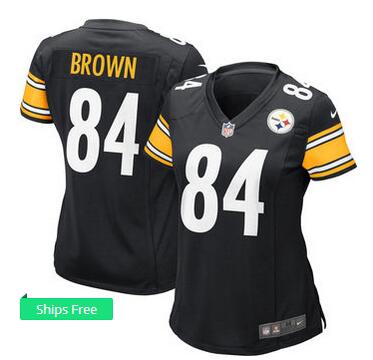 Women's Pittsburgh Steelers Antonio Brown Nike Black Game Jersey Women's Pittsburgh Steelers Antonio Brown Nike Black Game Jersey