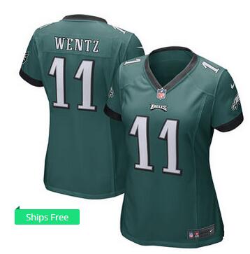 Women's Philadelphia Eagles Carson Wentz Nike Green Jersey Women's Philadelphia Eagles Carson Wentz Nike Green Jersey
