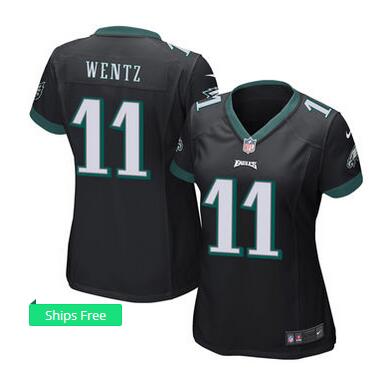 Women's Philadelphia Eagles Carson Wentz Nike Black Jersey Women's Philadelphia Eagles Carson Wentz Nike Black Jersey