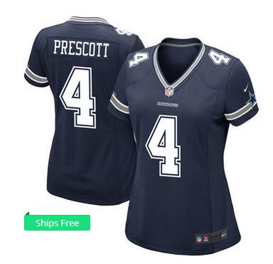Women's Dallas Cowboys Dak Prescott Nike Navy Jersey Women's Dallas Cowboys Dak Prescott Nike Navy Jersey