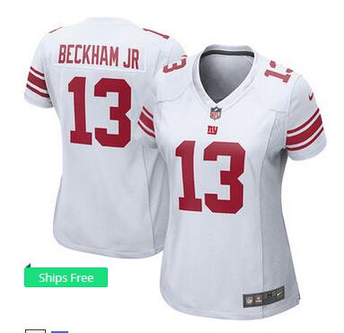 Women's New York Giants Odell Beckham Jr Nike White Jersey Women's New York Giants Odell Beckham Jr Nike White Jersey