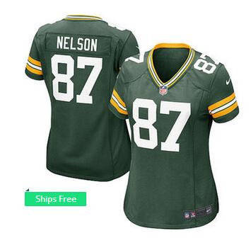 Women's Green Bay Packers Jordy Nelson Nike Green Game Jersey Women's Green Bay Packers Jordy Nelson Nike Green Game Jersey
