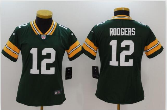 New Women's Green Bay Packers Aaron Rodgers Nike Green Football Jersey New Women's Green Bay Packers Aaron Rodgers Nike Green Football Jersey