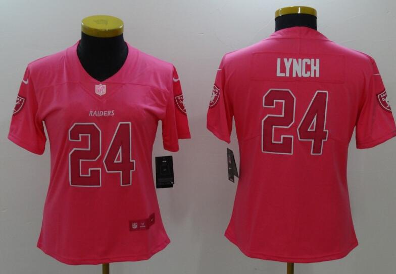 Pink New Women Oakland Raiders Marshawn Lynch Nike Jersey Pink New Women Oakland Raiders Marshawn Lynch Nike Jersey