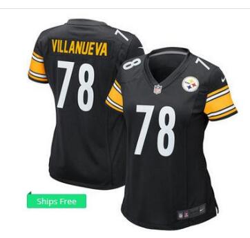 Women's Pittsburgh Steelers Alejandro Villanueva Nike Black Game Jersey Women's Pittsburgh Steelers Alejandro Villanueva Nike Black Game Jersey