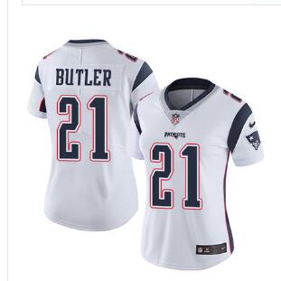 Women's Nike Patriots #21 Malcolm Butler White Stitched NFL Vapor Untouchable Limited Jersey