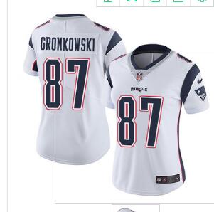 Women's Nike Patriots #87 Rob Gronkowski White Stitched NFL Vapor Untouchable Limited Jersey
