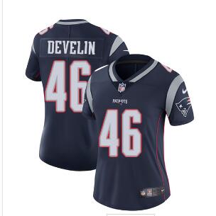 Women's Nike New England Patriots #46 James Develin Navy Blue Team Color Stitched NFL Vapor Untouchable Limited Jersey Women's Nike New England Patriots #46 James Develin Navy Blue Team Color Stitched NFL Vapor Untouchable Limited Jersey