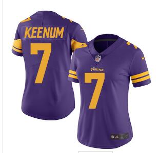 Women's Nike Minnesota Vikings #7 Case Keenum Limited Purple Rush Vapor Untouchable NFL Jersey