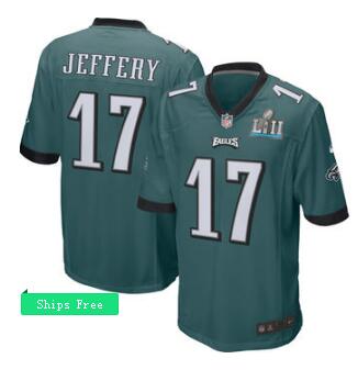 Philadelphia Eagles Alshon Jeffery Nike Green Super Bowl LII Bound Game Jersey Philadelphia Eagles Alshon Jeffery Nike Green Super Bowl LII Bound Game Jersey
