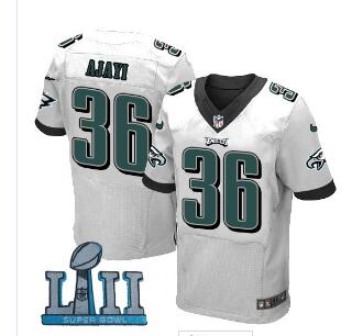 Nike Philadelphia Eagles #36 Jay Ajayi White 2018 Super Bowl LII Elite Jersey Nike Philadelphia Eagles #36 Jay Ajayi White 2018 Super Bowl LII Elite Jersey