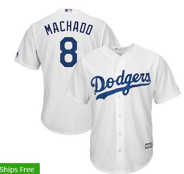 Men's Los Angeles Dodgers Manny Machado Majestic White Big & Tall Cool Base Player Jersey Men's Los Angeles Dodgers Manny Machado Majestic White Big & Tall Cool Base Player Jersey