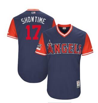 Men's Los Angeles Angels 17 Shohei Ohtani Showtime Majestic Navy 2018 Players' Weekend Authentic Jersey Men's Los Angeles Angels 17 Shohei Ohtani Showtime Majestic Navy 2018 Players' Weekend Authentic Jersey