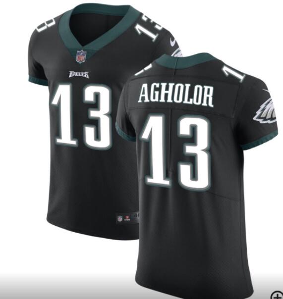 Men's Nike Philadelphia Eagles #13 Nelson Agholor Black Alternate Stitched NFL Vapor Untouchable Elite Jersey