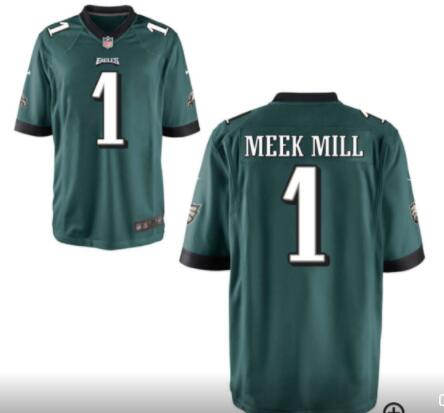 Philadelphia Eagles Men Stitched 1# Meek Mill Jersey