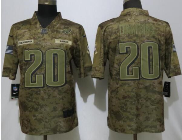 New Nike Philadelphia Eagles 20 Dawklns Nike Camo Salute to Service Limited Jersey