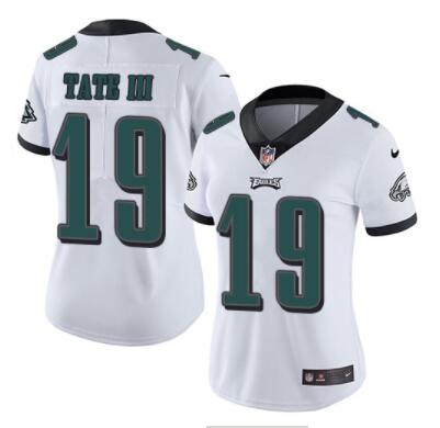 Nike Eagles #19 Golden Tate III White Women's Stitched NFL Vapor Untouchable Limited Jersey Nike Eagles #19 Golden Tate III White Women's Stitched NFL Vapor Untouchable Limited Jersey