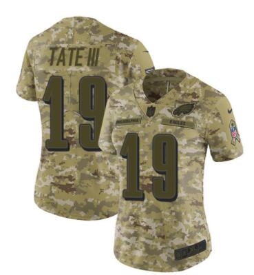 Nike Eagles #19 Golden Tate III Camo Women's Stitched NFL Limited 2018 Salute to Service Jersey Nike Eagles #19 Golden Tate III Camo Women's Stitched NFL Limited 2018 Salute to Service Jersey