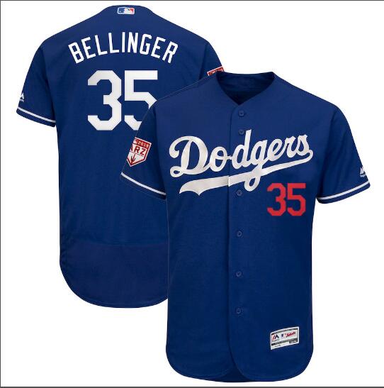 Men's 2019 Spring Training Los Angeles Dodgers #35 Cody Bellinger Blue Stitched Jersey Men's 2019 Spring Training Los Angeles Dodgers #35 Cody Bellinger Blue Stitched Jersey