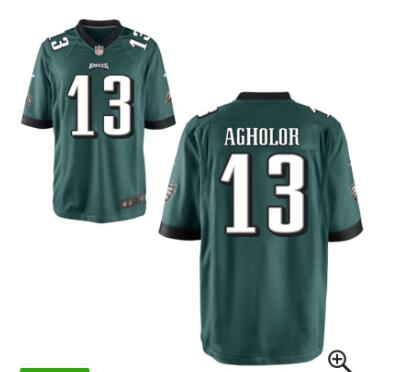 Men's Nike Philadelphia Eagles #13 Nelson Agholor Midnight Green Team Color Stitched NFL Vapor Untouchable Elite Jersey