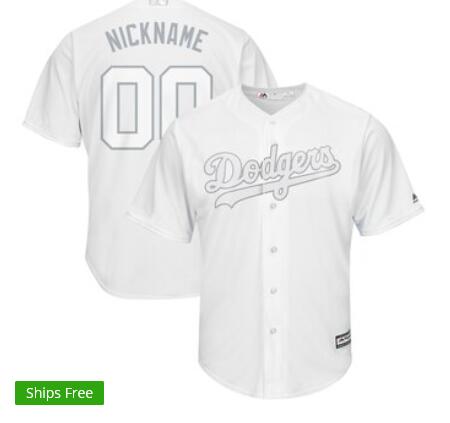 Men's Los Angeles Dodgers Majestic White 2019 Players' Weekend Pick-A-Player Replica Roster Jersey Men's Los Angeles Dodgers Majestic White 2019 Players' Weekend Pick-A-Player Replica Roster Jersey