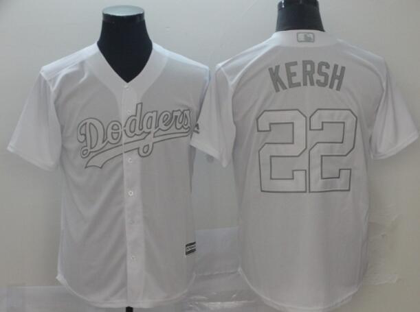 Men's Los Angeles Dodgers 22 Clayton Kershaw Kersh White 2019 Players' Weekend Player Jersey Men's Los Angeles Dodgers 22 Clayton Kershaw Kersh White 2019 Players' Weekend Player Jersey