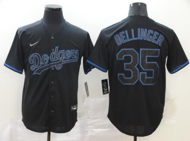Men's Los Angeles Dodgers #35 Cody Bellinger Lights Out Black Fashion Stitched MLB Cool Base Nike Jersey
