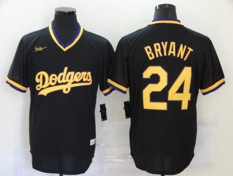 Men's Los Angeles Dodgers #24 Kobe Bryant Black Stitched MLB  Jersey