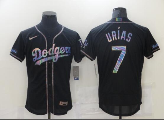 men's los angeles dodgers #7 julio urias BLACK jersey