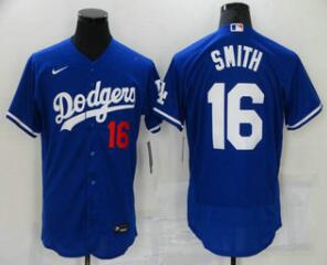 Men's Los Angeles Dodgers #16 Will Smith Blue Stitched MLB Flex Base Nike Jersey