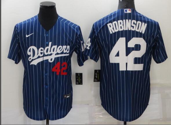 Men's Los Angeles Dodgers #42 Jackie Robinson Blue Pinstripe Stitched MLB Cool Base Nike Jersey Men's Los Angeles Dodgers #42 Jackie Robinson Blue Pinstripe Stitched MLB Cool Base Nike Jersey