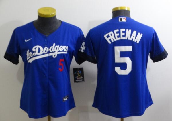 Women's Los Angeles Dodgers #5 Freddie Freeman  Stitched Jersey