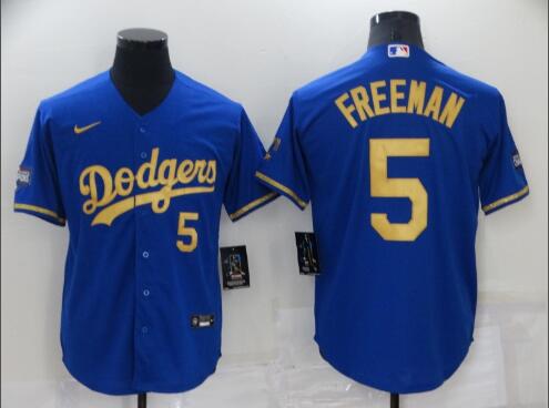 Men's Los Angeles Dodgers #5 Freddie Freeman Stitched Jersey