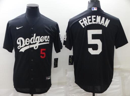 Men's Black Los Angeles Dodgers #5 Freddie Freeman Stitched Jersey Men's Black Los Angeles Dodgers #5 Freddie Freeman Stitched Jersey