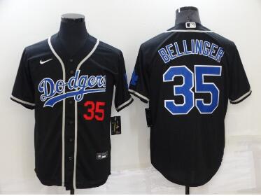 Men's Los Angeles Dodgers #35 Cody Bellinger Black Blue Name Stitched MLB Cool Base Nike Jersey Men's Los Angeles Dodgers #35 Cody Bellinger Black Blue Name Stitched MLB Cool Base Nike Jersey