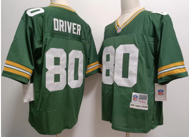 Men's Green Bay Packers #80 Donald Driver Mitchell & Ness Retired Player Green Jersey Men's Green Bay Packers #80 Donald Driver Mitchell & Ness Retired Player Green Jersey