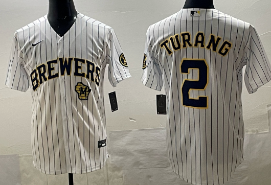 Brice Turang Milwaukee Brewers stitched Jersey Brice Turang Milwaukee Brewers stitched Jersey