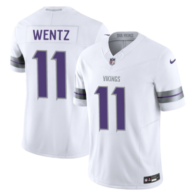 Men's Minnesota Vikings #11 Carson Wentz White 2025 F.U.S.E. Winter Warrior Limited Football Stitched Jersey Men's Minnesota Vikings #11 Carson Wentz White 2025 F.U.S.E. Winter Warrior Limited Football Stitched Jersey