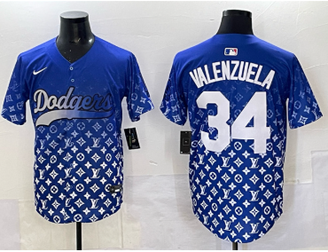 Men's Los Angeles Dodgers #34 Fernando Valenzuela Blue Limited Stitched Baseball Jersey Men's Los Angeles Dodgers #34 Fernando Valenzuela Blue Limited Stitched Baseball Jersey